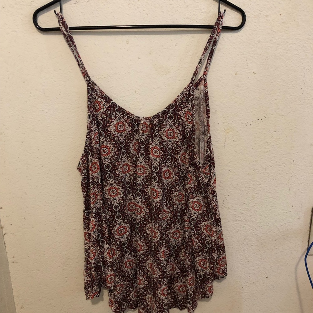 Cute long patterned tank top